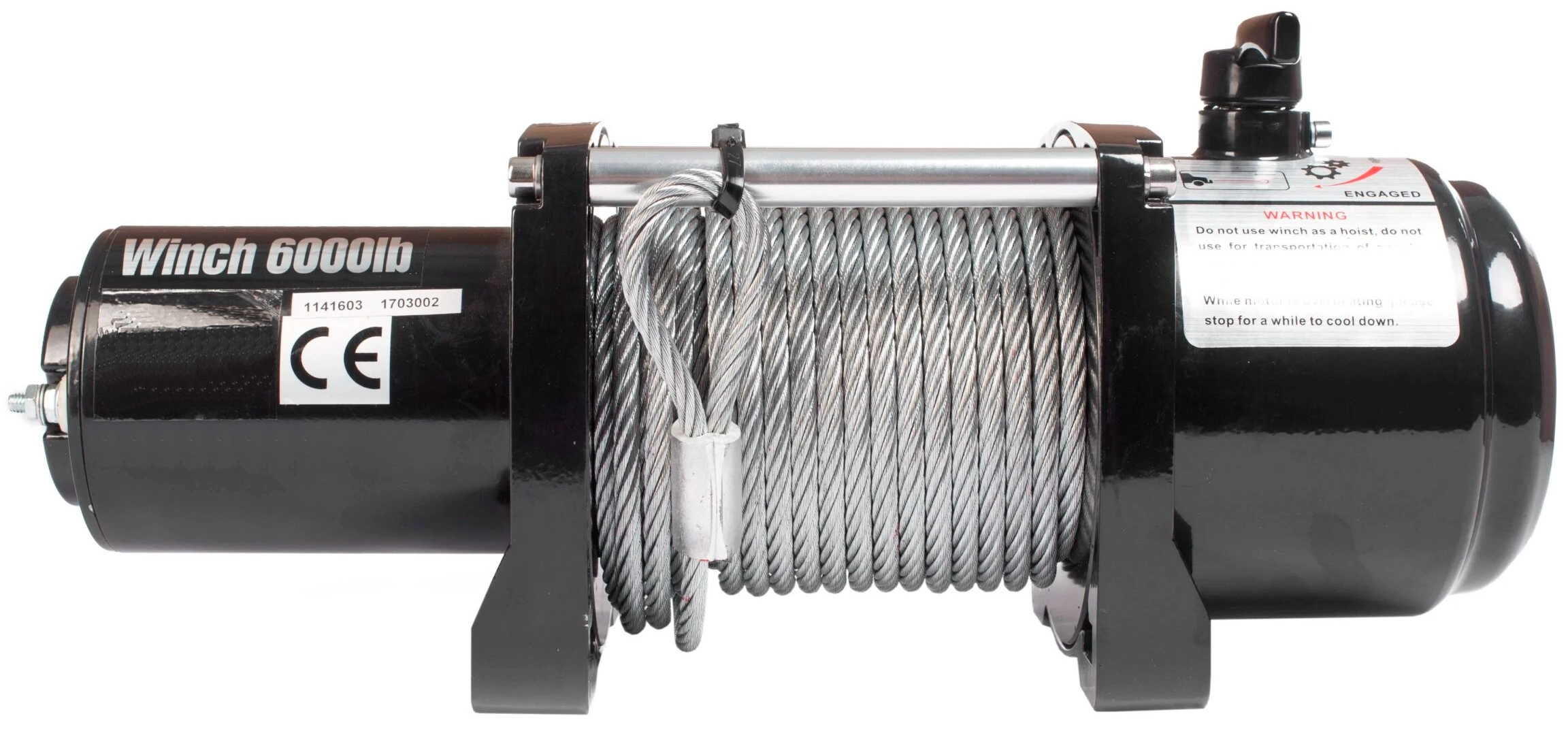 Лебедка электрическая автомобильная 3629кг 28м 12В (P8000)