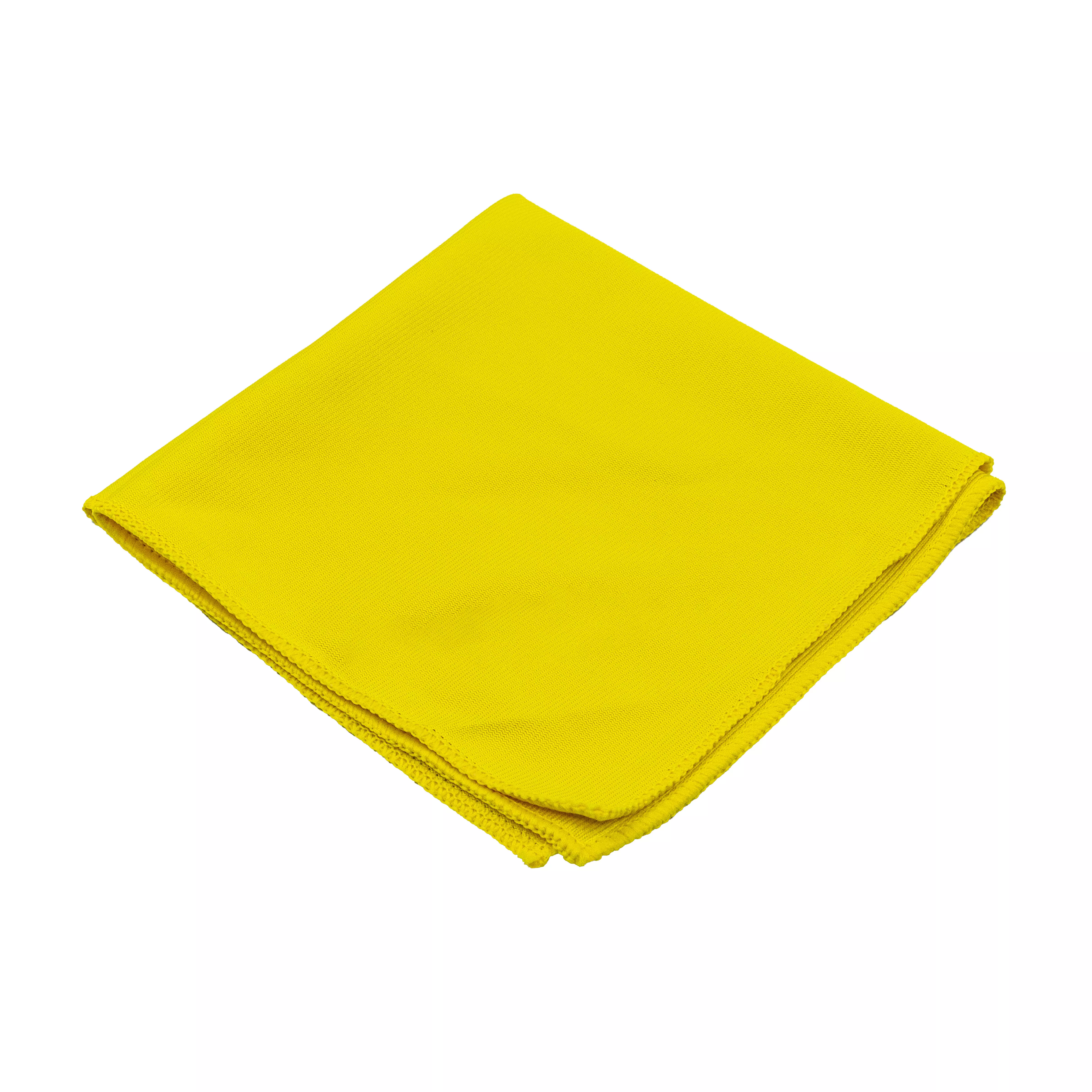 ASO280Y-Салфетка для оптики, гладкая микрофибра, 280г/м2, 40*40см, цвет желтый, 85% полиамид /15% полиэстер