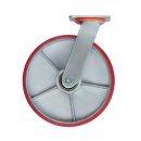 SCP 85 - Большегрузное полиуретановое колесо 250 мм (поворот., площадка, роликоподш.)
