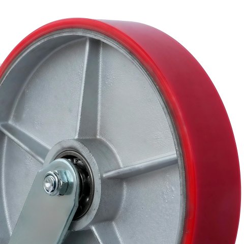 SCP 85 - Большегрузное полиуретановое колесо 250 мм (поворот., площадка, роликоподш.)